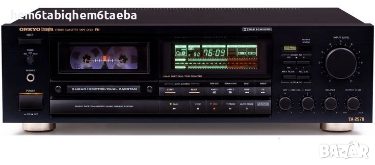 Onkyo TA 2570 - топ модел - един от малкото им триглави декове с IR дистанционо управление., снимка 1