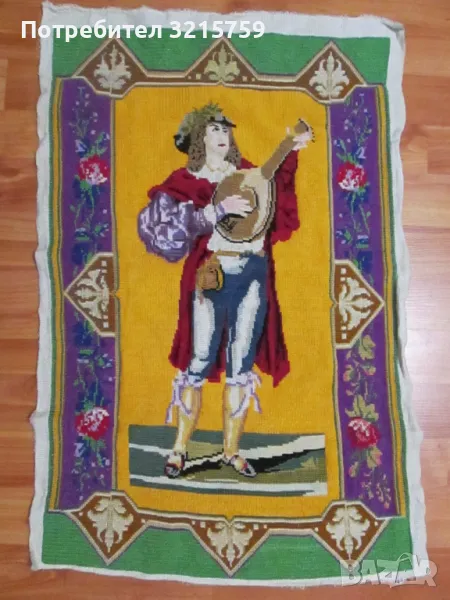 Голям гоблен ,ръчно шит 67х 42см., снимка 1