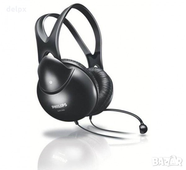 Гейминг Слушалки  Philips, стерео, кожени, с микрофон, 98dB, снимка 1