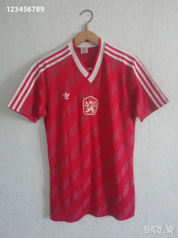 Czechoslovakia Match Worn Issue Home 1987 1988 1989 Adidas Shirt Jersey Trikot Football Vintage #5 , снимка 1