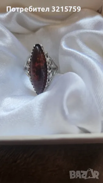 Пръстен кехлибар, снимка 1