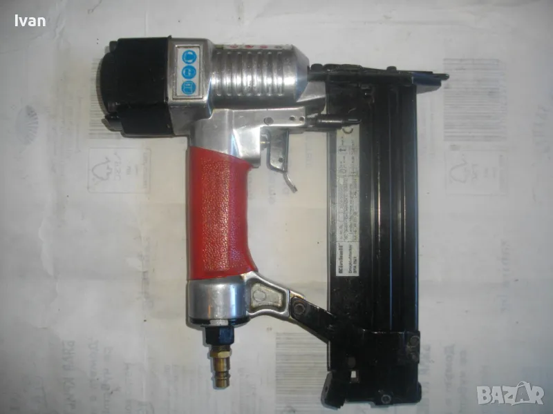 ГОЛЯМ КОМБИНИРАН ПНЕВМАТИЧЕН ТАКЕР EINHELL 25-1 НЕМСКИ ОРИГИНАЛЕН СКОБИ 10-40мм/ПИРОНИ 10-50мм , снимка 1