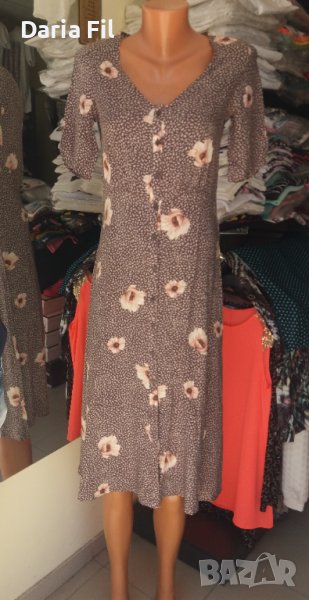 -10% СУПЕРТЪНИЧКА рокля в бежови цветове , снимка 1