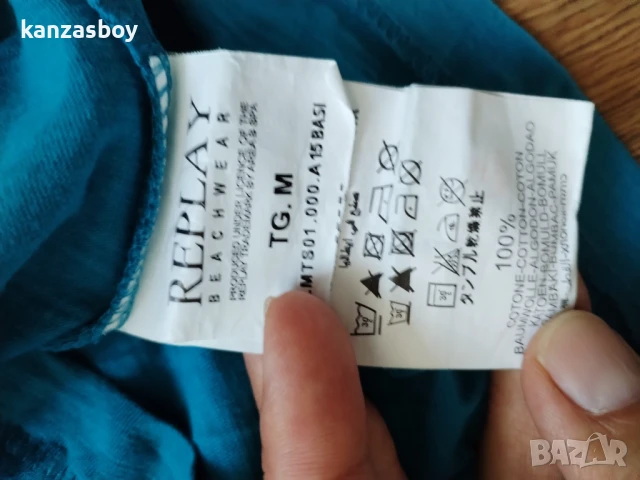 Replay - страхотна мъжка тениска КАТО НОВА М, снимка 7 - Тениски - 50925767