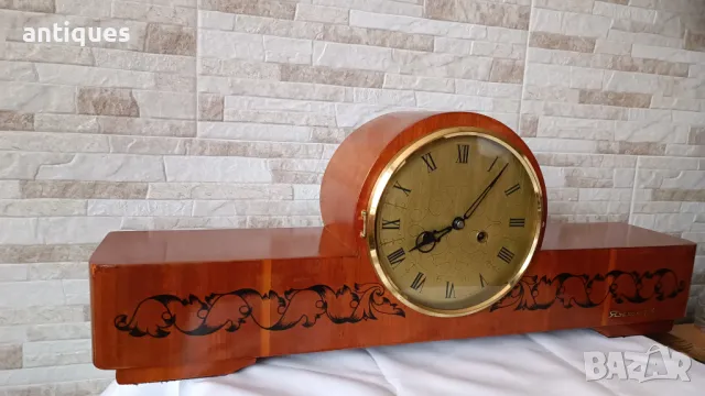 Голям каминен часовник - Янтарь / Jantar - Антика - 1970", снимка 4 - Антикварни и старинни предмети - 49543449