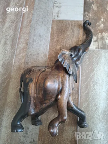 голям дървен слон от кралски абанос, снимка 8 - Декорация за дома - 50079045