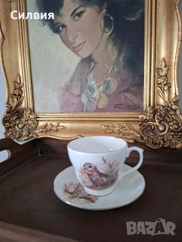 Голяма чаша с чинийка , снимка 2 - Чаши - 53141310