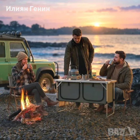 Сгъваем къмпинг шкаф Outsunny Camping Kitchen, снимка 10 - Къмпинг мебели - 56333278