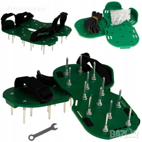 4910 Комплект обувки за аериране на морава с 26 метални шипа – универсален размер, снимка 3 - Други стоки за дома - 53906170