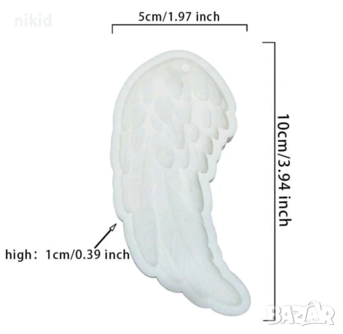 Голямо крило пера силиконов молд форма фондан шоколад декор украса, снимка 2 - Форми - 51371797