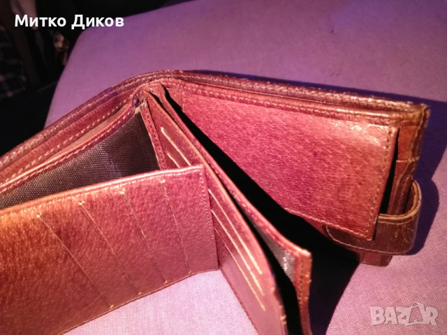 David Italy марков портфейл естествена кожа с много прегради 125х 100мм, снимка 14 - Портфейли, портмонета - 50514915