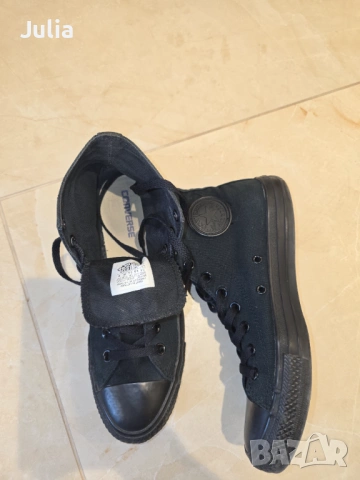 Маратонки Converse Chuck Taylor All Star Hi Total Black, снимка 4 - Маратонки - 54246243