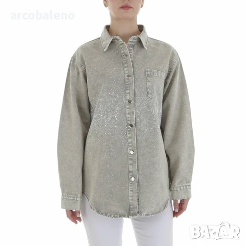 Дамска дънкова риза-яке