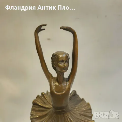 Бронзова скулптура на балерина, снимка 2 - Декорация за дома - 49099381