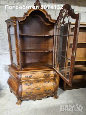 Витрина с интарзия в стил Чипъндейл, снимка 2 - Секции и витрини - 49667758