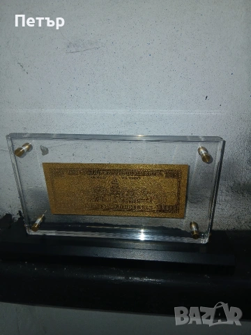 Позлатена 100доларова банкнота 24карата злато, снимка 17 - Нумизматика и бонистика - 54039892