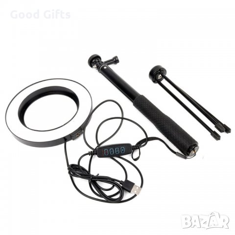 ЛЕД СЕЛФИ РИНГ ЛАМПА ЗА СНИМКИ И ВИДЕО, снимка 3 - Светкавици, студийно осветление - 35488366