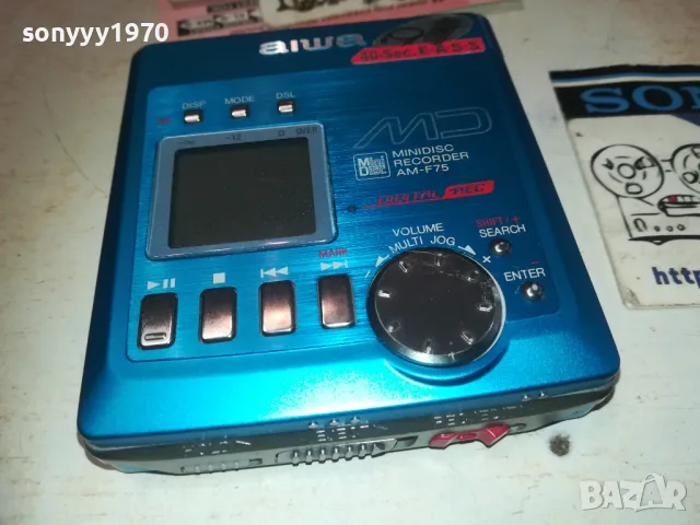 AIWA AM-F75 MINIDISC-MADE IN JAPAN 0510241848, снимка 3 - Ресийвъри, усилватели, смесителни пултове - 47474366