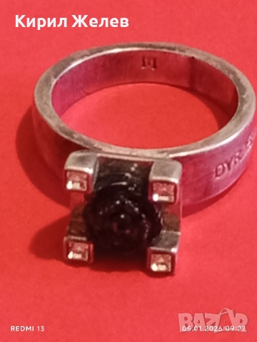 Дизайнерски сребърен пръстен DYRBERG/KERN с декоративна Роза и кристали ювелирна изработка 51799, снимка 13 - Пръстени - 52982463