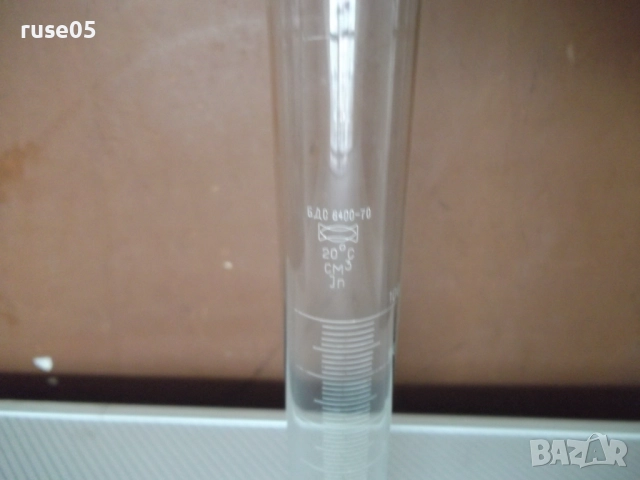 Мензура цилиндрична стъклена с поставка, снимка 4 - Лаборатория - 52423180