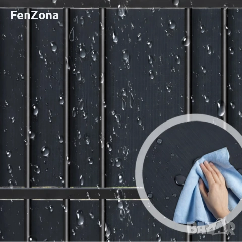 Антрацитна оградна лента 19 см x 35 м – UV устойчива и лесна за монтаж, снимка 3 - Други стоки за дома - 53961492