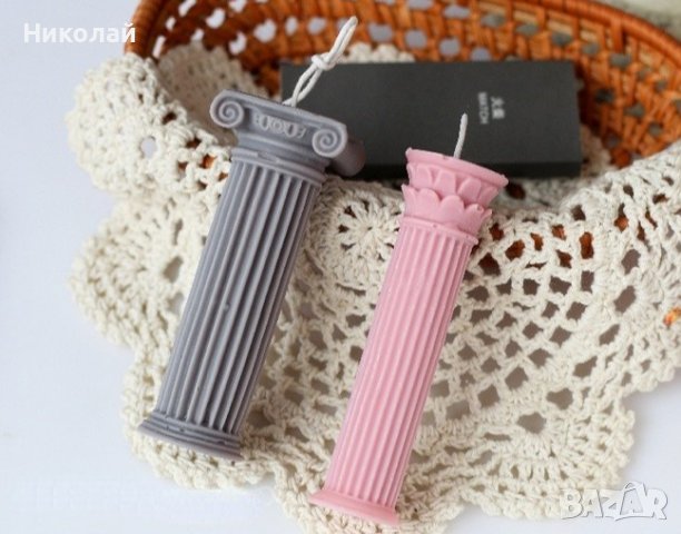 Силиконов молд Римска колона , Старогръцка  колона , декорация на торта фондан свещ епоксидна смола, снимка 3 - Други - 36633196