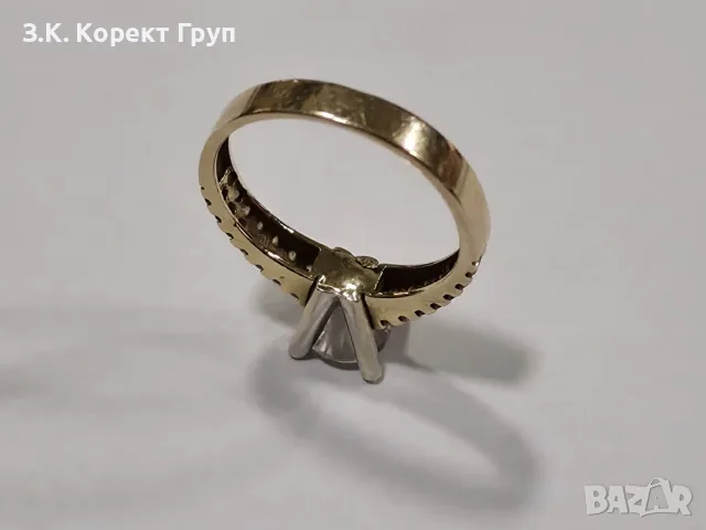 Златен пръстен 14К 585 / 3,73 гр., снимка 5 - Пръстени - 56445118