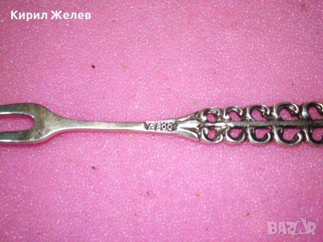 СТАРА НЕМСКА АЖУРНА КОЛЕКЦИОНЕРСКА ДЕСЕРТНА СРЕБЪРНА ВИЛИЧКА СРЕБРО 800 ПРОБА 42996, снимка 14 - Колекции - 44372704
