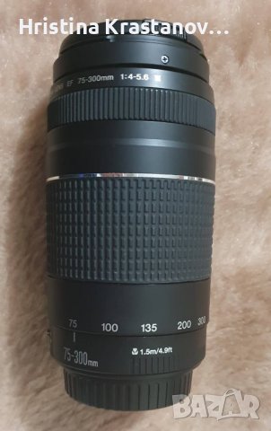 Обектив Canon - EF, 75-300mm, f/4-5.6 III, снимка 2 - Обективи и филтри - 37620981