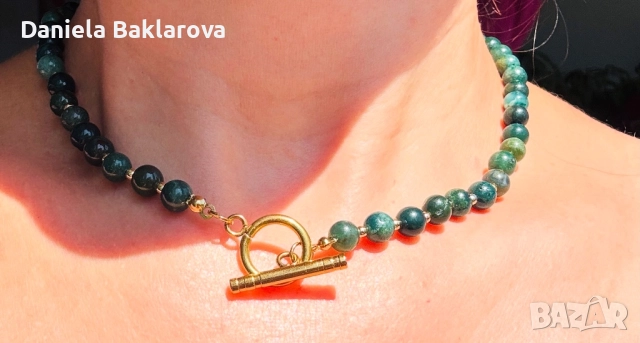 Колиета и гривни от естествени камъни, кристали, перли и стомана, снимка 7 - Колиета, медальони, синджири - 52033967