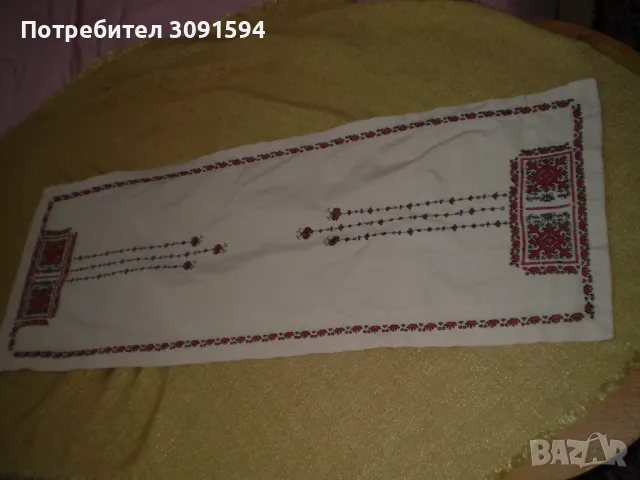 Покривка Българска шевица ръчна изработка антични хилядолетни мотиви , снимка 6 - Антикварни и старинни предмети - 50194495