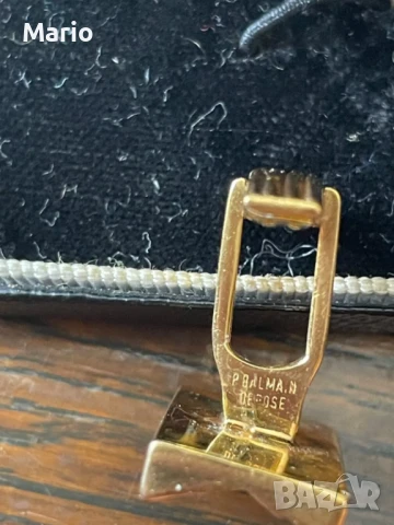 Vintage PIERRE BALMAIN Paris позлатени ръкавели, снимка 5 - Други - 50971803