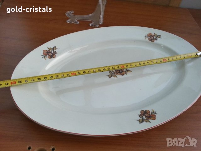 Стар български порцелан плато, снимка 3 - Антикварни и старинни предмети - 33760813