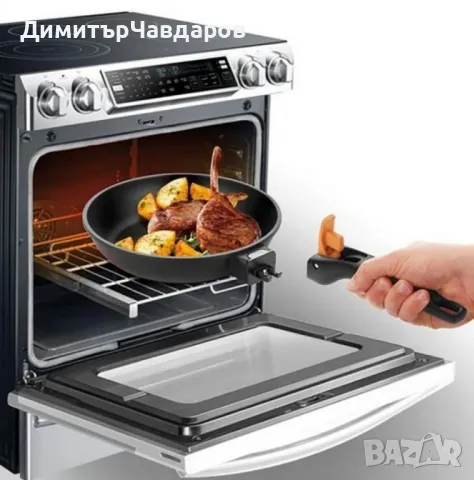 Тиган Tescoma SmartClick Ø24cm с подвижна дръжка, снимка 4 - Съдове за готвене - 49941494