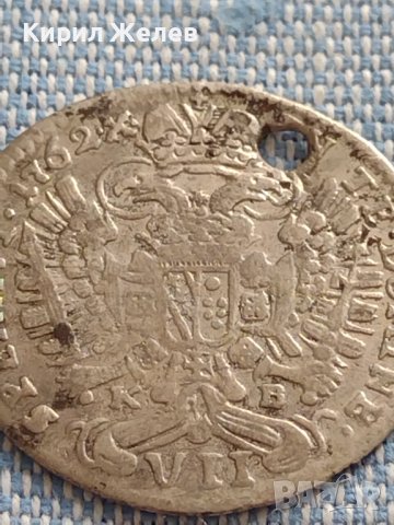 Сребърна монета 7 кройцера 1762г. Франц първи Кремниц Австрия 14911, снимка 7 - Нумизматика и бонистика - 42915298