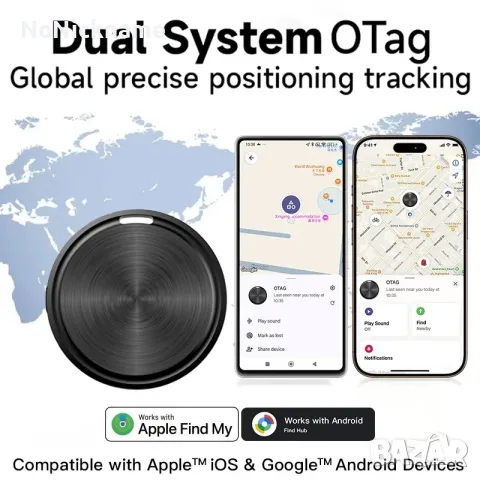 Смарт GPS тракер Air Tag багаж ключове домашни любимци за Android Google Find и Iphone Apple Find, снимка 2 - Друга електроника - 50461421