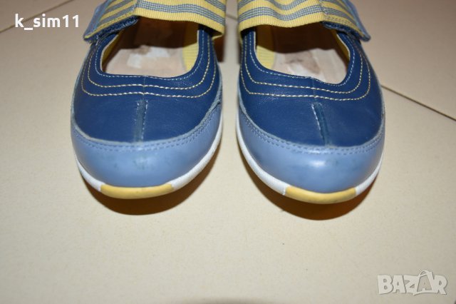 Clarks сини кожени обувки №31, UK 12 F, снимка 3 - Детски обувки - 34453410