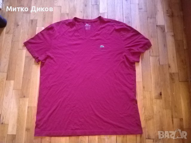 Lacoste маркова тениска памук размер Л