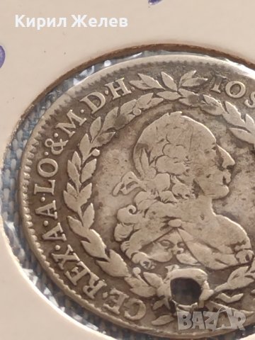 Сребърна монета 20 кройцера 1775г. Кремниц Римска империя , снимка 5 - Нумизматика и бонистика - 42871577