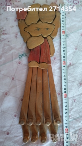 Стара дървена закачалка , снимка 6 - Антикварни и старинни предмети - 52129521