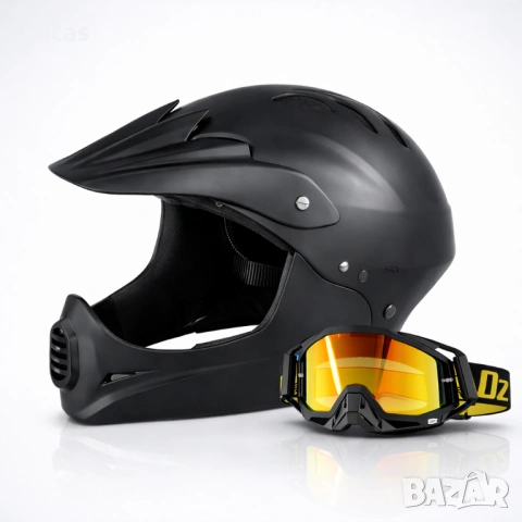 Модулна кросова каска VENTURA, Full face, DOT Сертификат, Регулируема, Размер: M/L, снимка 1 - Аксесоари за велосипеди - 46191653