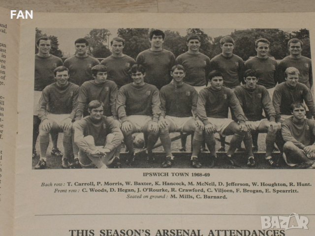 Оригинални стари футболни програми на АРСЕНАЛ от сезон 1968/69, снимка 18 - Фен артикули - 28346745
