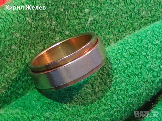МОДНА СТОМАНЕНА ХАЛКА ПРЪСТЕН НЕРЪЖДАЕМ ДИЗАЙНЕРСКИ 19644