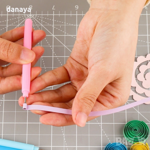 6305 Творчески квилинг ленти с инструмент, снимка 3 - Ученически пособия, канцеларски материали - 52912888