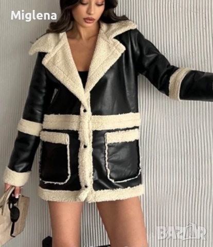 Дамско яке с каракул 