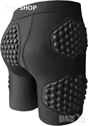 Topeter Къси защитни панталони за спорт с компресия и подплата, защита на бедрата и отзад, размер XL