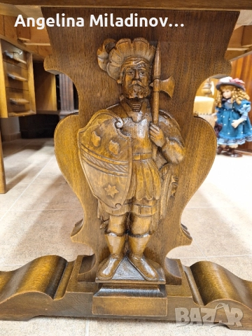 УНИКАТ! Маса за трапезария с богата дърворезба , снимка 2 - Маси - 51964437