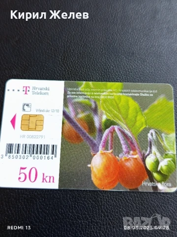 Фонокарта ХЪРВАТИЯ ФЛОРА много красива за КОЛЕКЦИЯ ДЕКОРАЦИЯ 50072, снимка 4 - Колекции - 51293866