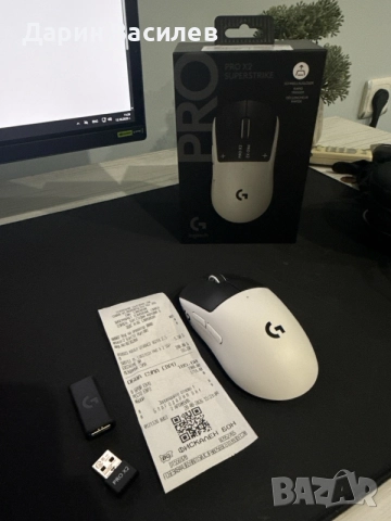 Мишка Logitech G Pro X2 Superstrike, снимка 2 - Клавиатури и мишки - 56474726