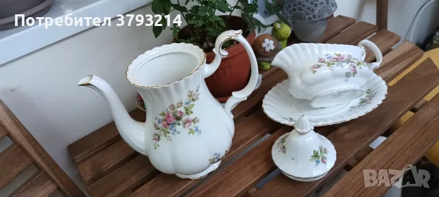 Royal Albert Moss Rose Чайник и сосиера
